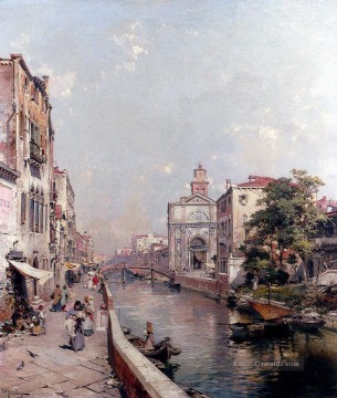 Klassische Venedig Werke - Rio St Geronimo Venezia Franz Richard Unterberger Venedig